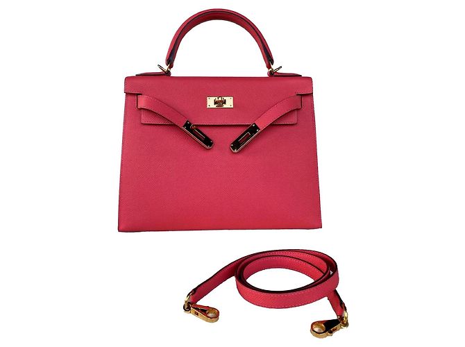 Hermès Kelly 28 Epsom Couro Rosa Gold Hardware