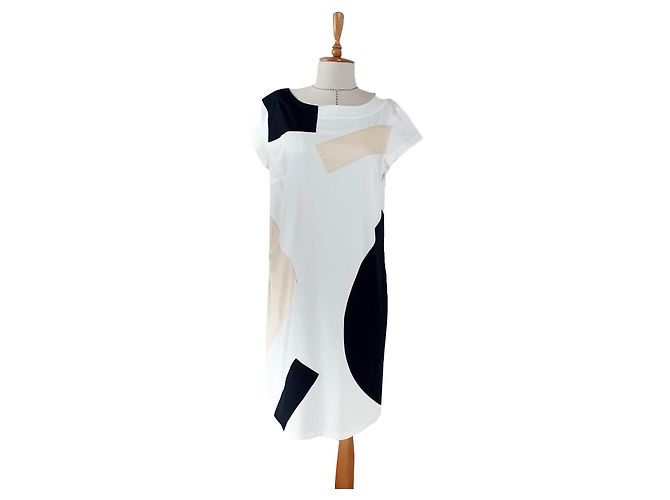 Bitte Kai Rand Kleid Weiß Mehrfarbig Baumwolle Mehrfarben