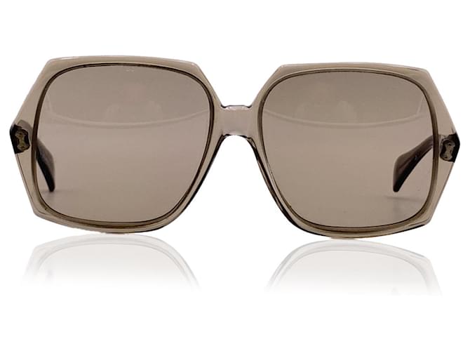 Autre Marque Vintage 70s Oversized Mint Womens Sunglasses Mod. 465 Grey Acetate  ref.585445
