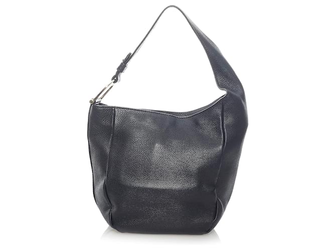 Gucci Black Greenwich Leather Shoulder Bag Pony-style calfskin  ref.585697