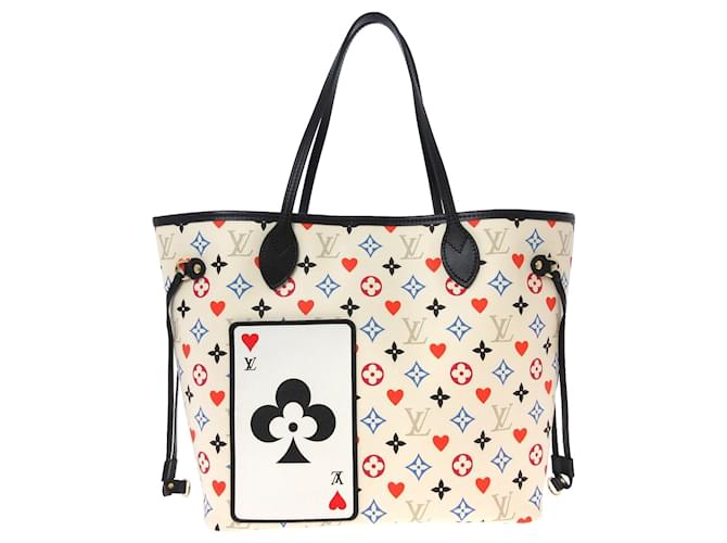 Louis Vuitton Game on Neverfull mm White