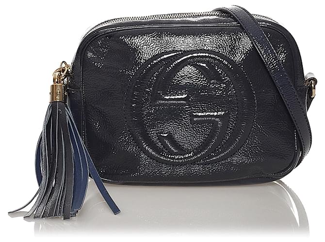 Gucci Soho Disco Black Patent Leather Crossbody Bag