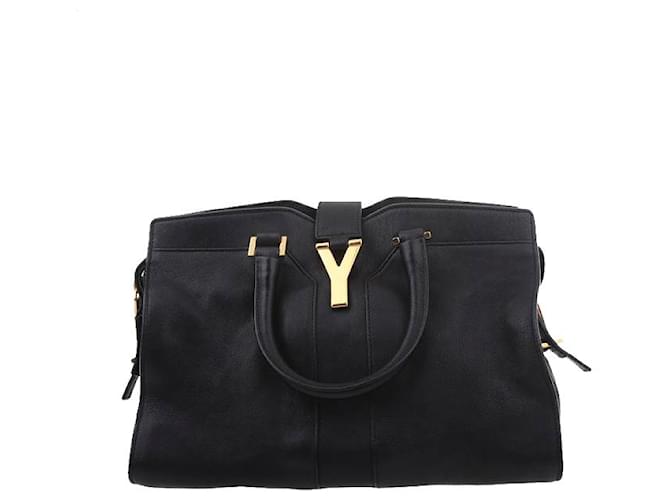 YVES SAINT LAURENT CHYC SMALL HANDBAG 311210 LEATHER BANDOULIER HAND BAG  Black ref.678887 - Joli Closet