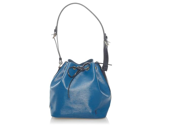 Louis Vuitton Blue Epi Petit Bicolor Noe Black Leather  ref.585924