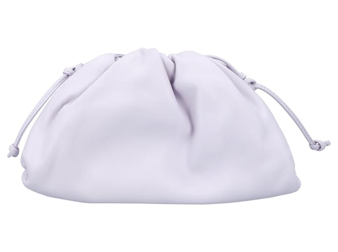 Bottega Veneta women mini pouch in mirth washed calfskin White Leather Pony-style calfskin  ref.586093