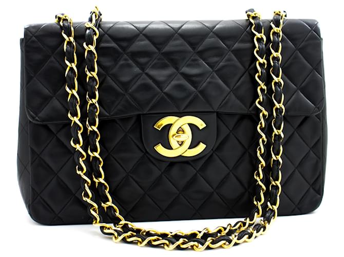 Chanel Classic Flap Black Leather ref.586148 - Joli Closet