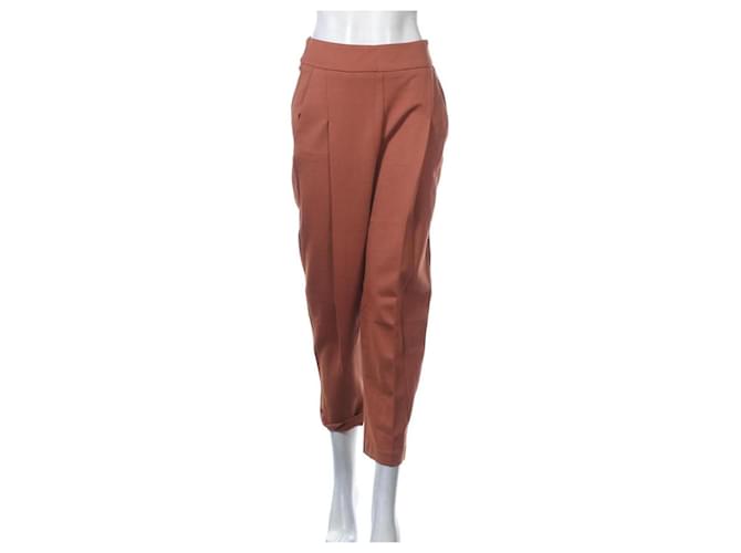 Autre Marque Pants, leggings Brown Viscose Elastane Polyamide  ref.586416