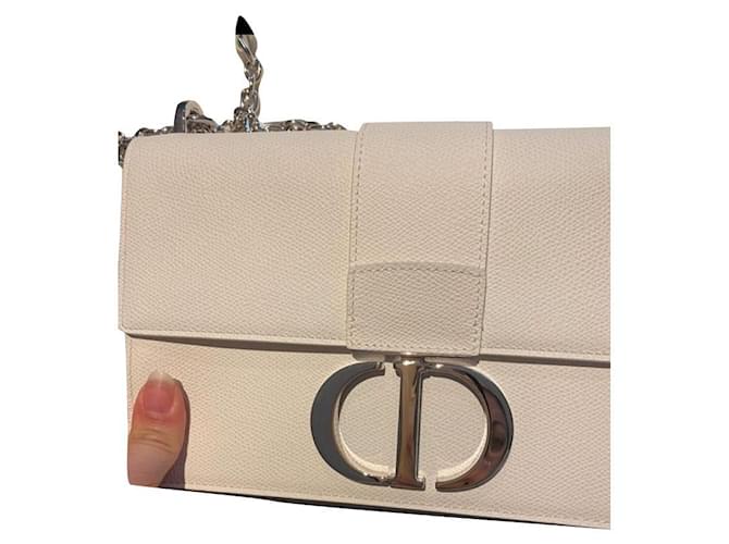 Dior 30Montaigne White Leather  ref.586427