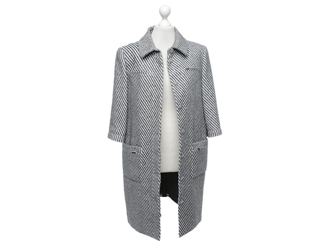 Chanel Manteaux, Vêtements d'extérieur Coton Blanc  ref.586437