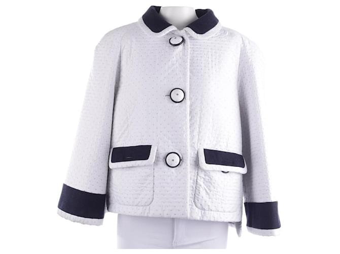 Chanel Vestes Polyester Blanc  ref.586438