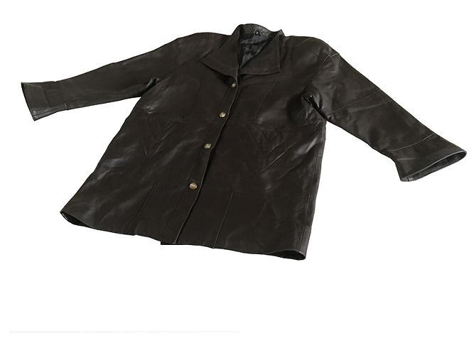 Abrigo de hombre de cuero acolchado Pierre Balmain