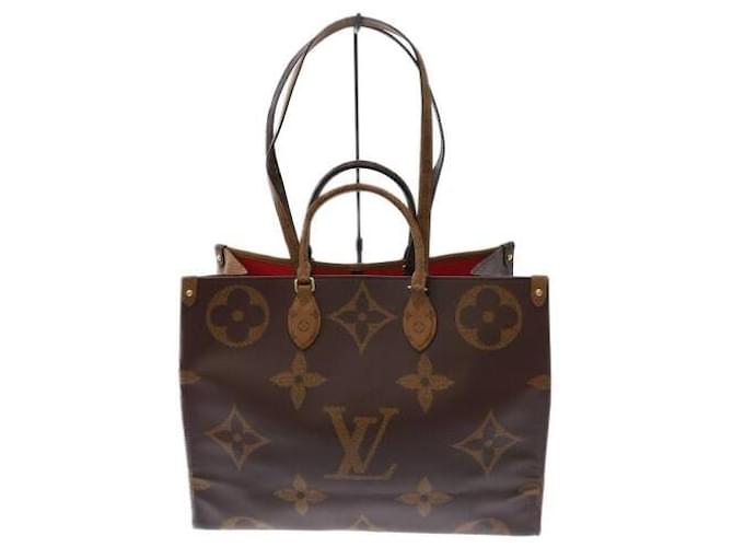 **LOUIS VUITTON / On the Go GM Giant Monogram Tote Bag / 2Way Handbag Brown  ref.586491