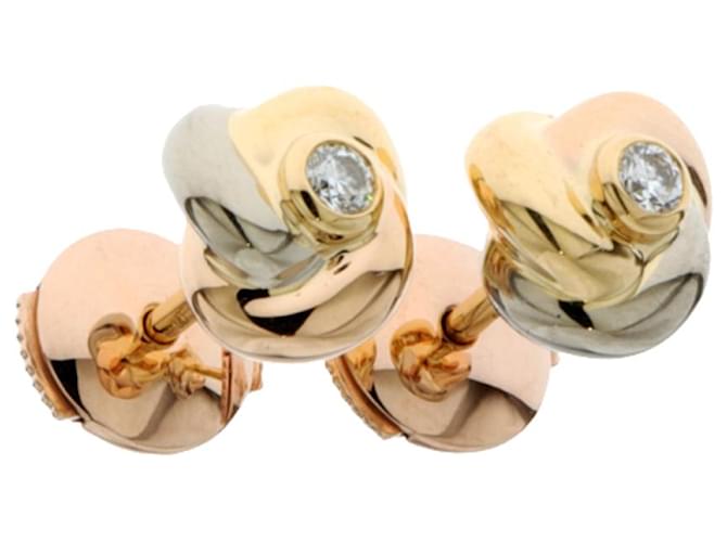 Love Boucles d'oreilles diamant CARTIER baby trinity fleur  ref.586590