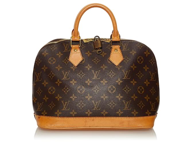 Louis Vuitton Brown Monogram Alma PM Leather Cloth  ref.586842