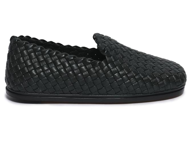 Bottega Veneta - Intrecciato Leather Loafers - Black Bottega Veneta