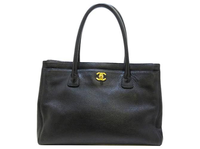 Chanel Black Executive Cerf Leather Tote Bag Pony-style calfskin ref.586919  - Joli Closet