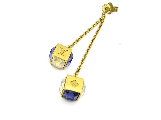 Boucle d'oreille Louis Vuitton Métal Violet ref.587318 - Joli Closet