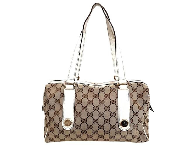 Gucci Charmy GG Canvas Hobo Bag Beige - Gucci Handbags