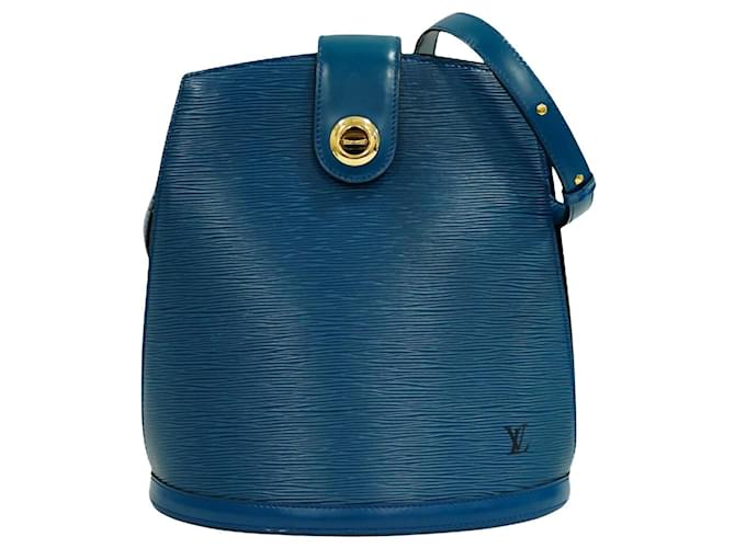 Louis Vuitton Cluny Azul Cuero  ref.587646