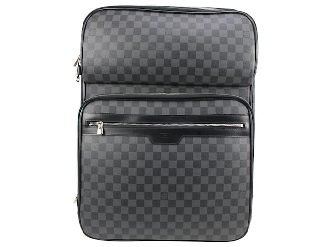 Avenue sling leather travel bag Louis Vuitton Grey in Leather