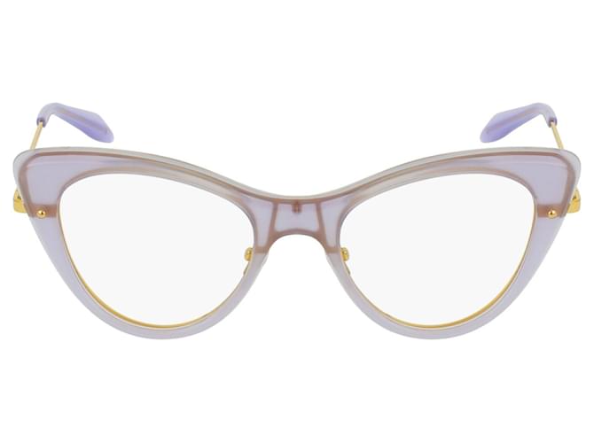 Marcos ópticos de acetato Alexander McQueen Cat Eye-Frame Púrpura Fibra de celulosa  ref.587742
