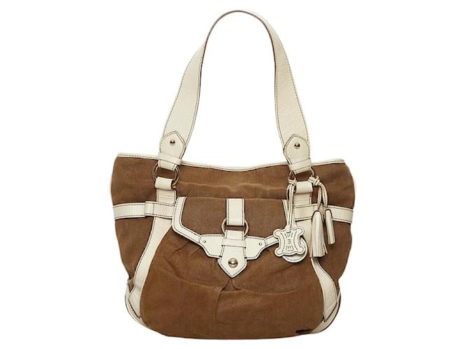 Céline Celine handbag Brown Cloth  ref.587886