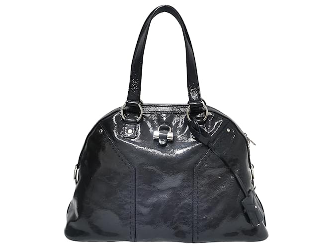 Yves Saint Laurent YSL Black Muse Leather Handbag Pony-style calfskin  ref.588168