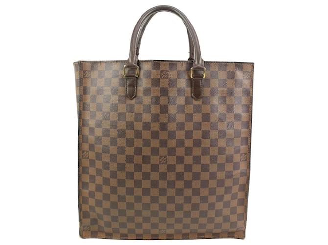 Louis Vuitton Discontinued Damier Ebene Sac Plat Upcycle Ready Leather  ref.588331