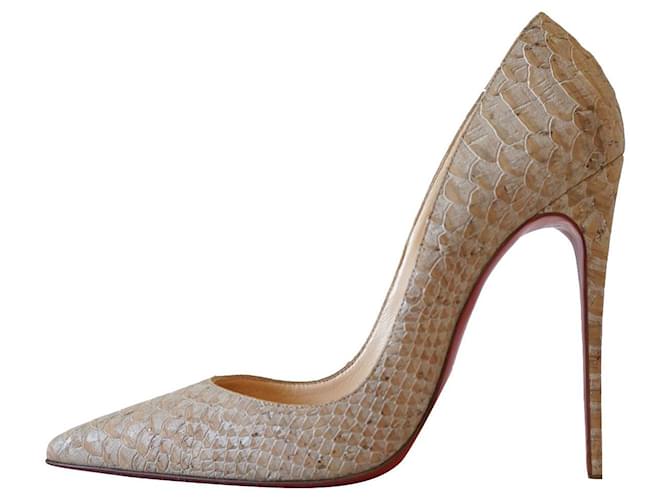 Christian Louboutin Donc Kate Cuir Beige  ref.588348