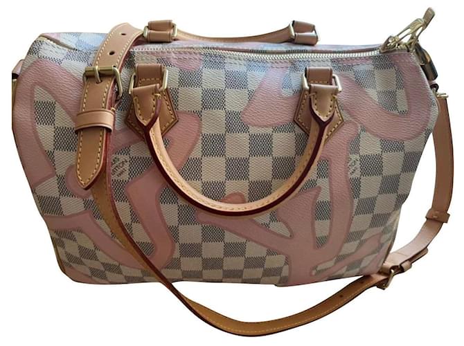 LOUIS VUITTON Damier Azur Tahitienne Speedy 30 Bandouliere Limited Edi