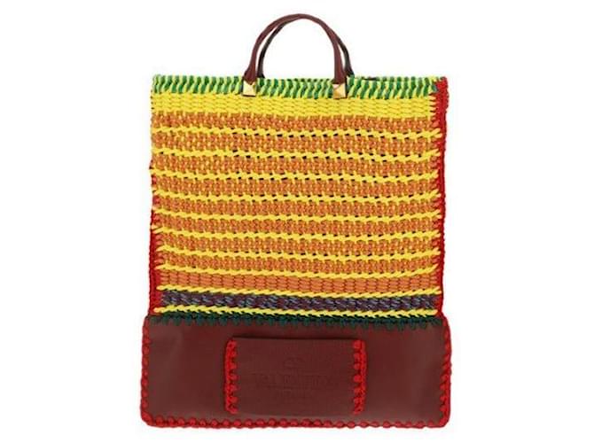 Valentino Garavani - Cabas plat Crochet Bags en tissu Multiple colors  ref.588414