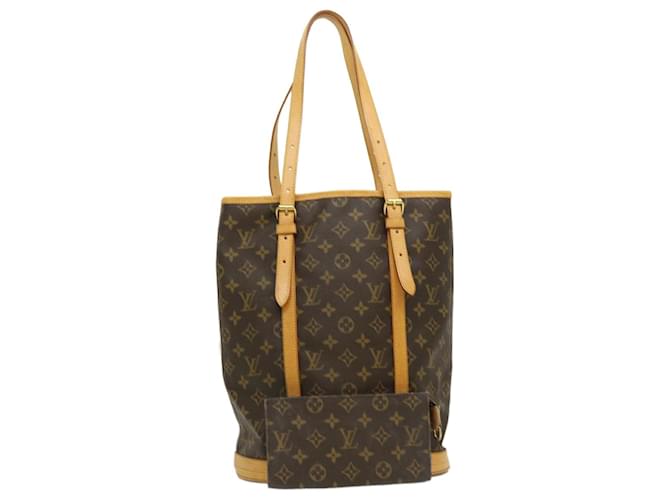 Bucket Balde Louis Vuitton Marrom Lona  ref.588573