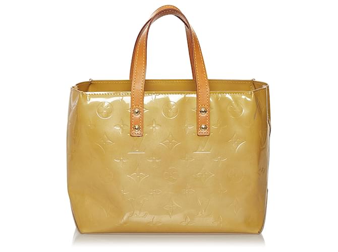 Louis Vuitton Yellow Vernis Reade PM Brown Beige Light brown Leather Patent leather  ref.588634