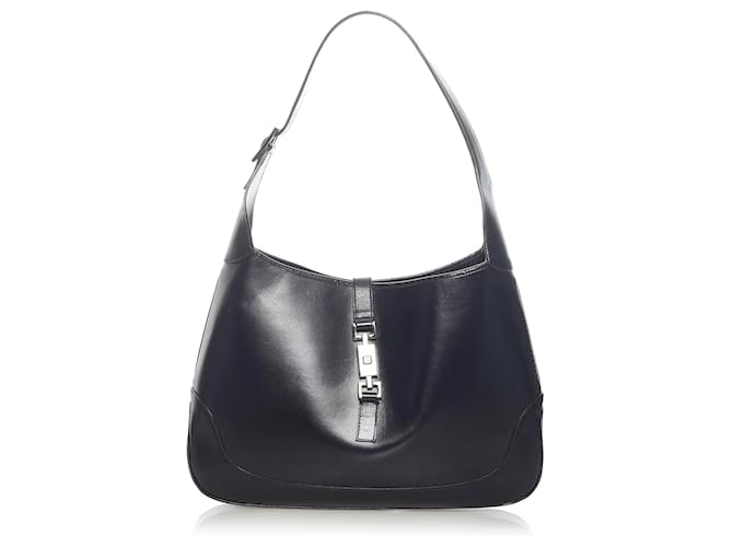 Gucci Black Jackie Leather Shoulder Bag Pony-style calfskin  ref.588645