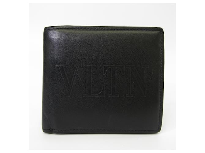 Valentino Garavani VLTN Black Leather  ref.588716
