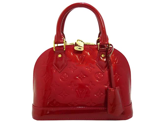 Louis Vuitton Red Vernis Alma BB Roja Cuero Charol  ref.589117