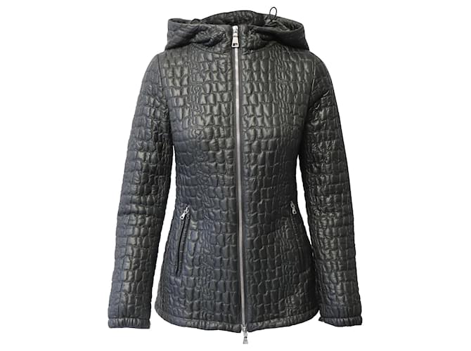 Prada Quilted Down Jacket in Green Nylon  ref.589138