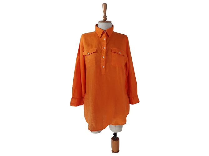 Ralph Lauren Camicetta di lino arancione
