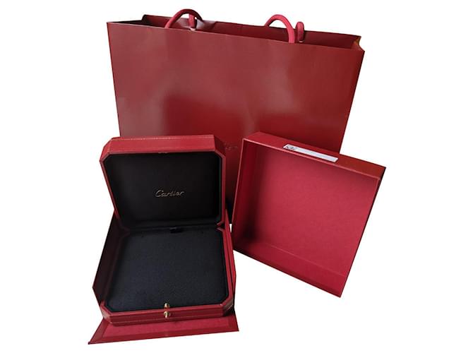 Cartier Collier Pendentif boîte avec sac en papier Rouge  ref.589185