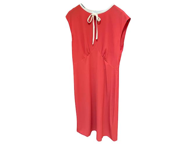 Agnès b. Dresses Red Polyester Elastane  ref.589221