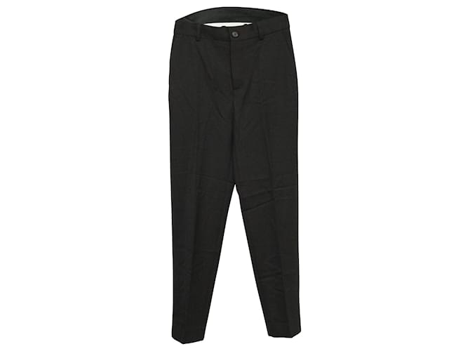 Pantalon Droit Balenciaga en Laine Noire  ref.589237