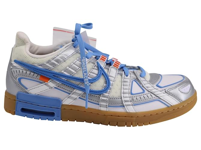 Nike x Off-White Air Rubber Dunk Sneakers in UNC Leather Multiple colors  ref.589239