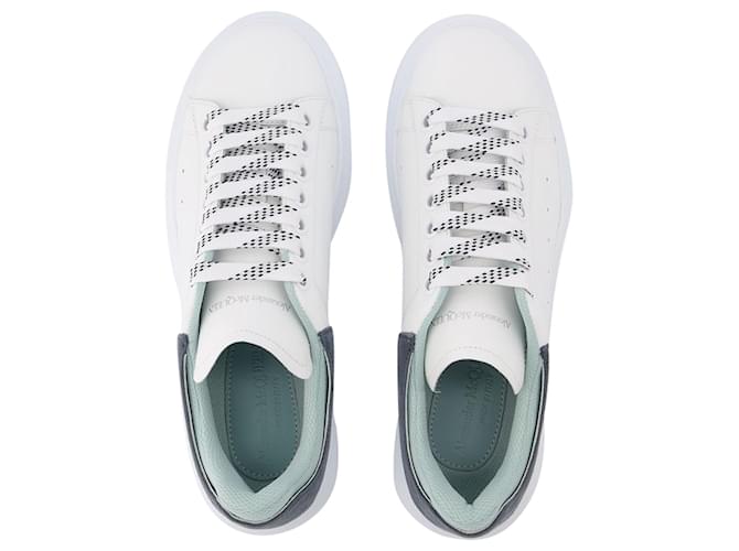 Alexander Mcqueen Oversize sneakers in Silver and White Leather Multiple colors  ref.589240