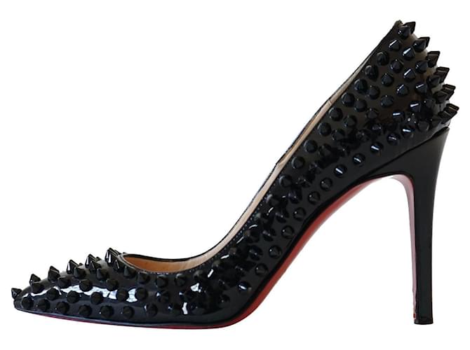 Christian Louboutin Pigalle Spikes Black Patent leather  ref.589248