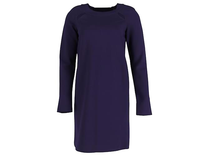 Missoni Long Sleeve Cut Out Dress in Navy Blue Viscose Cellulose fibre  ref.589318