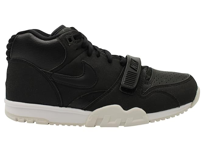 Nike Air Trainer 1 Mid High Senakers in Black Leather Nylon  ref.589319