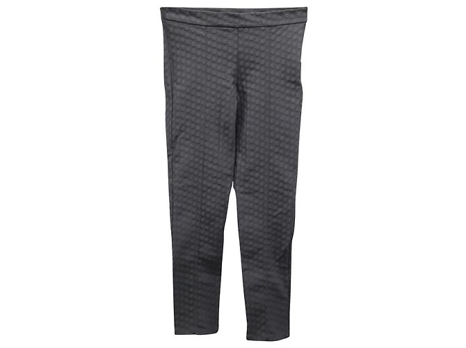 Max Mara Dotted Textured Pants in Grey Nylon Polyamide
