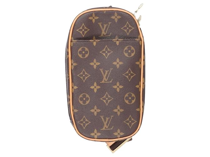 Louis Vuitton Monogram Gange Crossbody Bag in Brown Leather  ref.589453