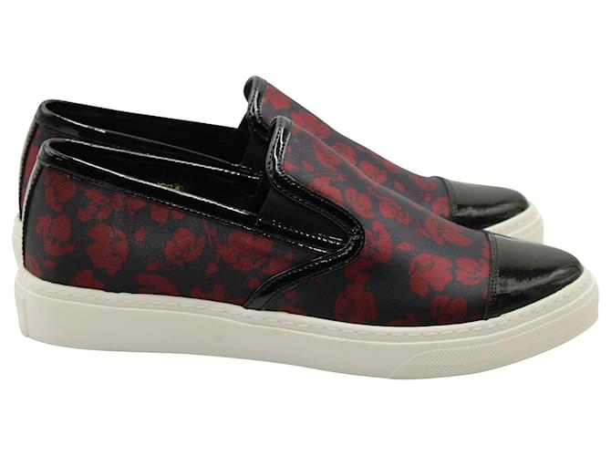 Autre Marque Mother of Pearl Floral Sneakers in Multicolor Satin  ref.589458