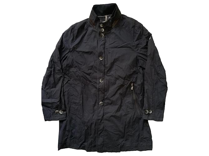 Bogner Classic Fit Light & Thin Dark Blue Cotton Summer Coat  ref.589501